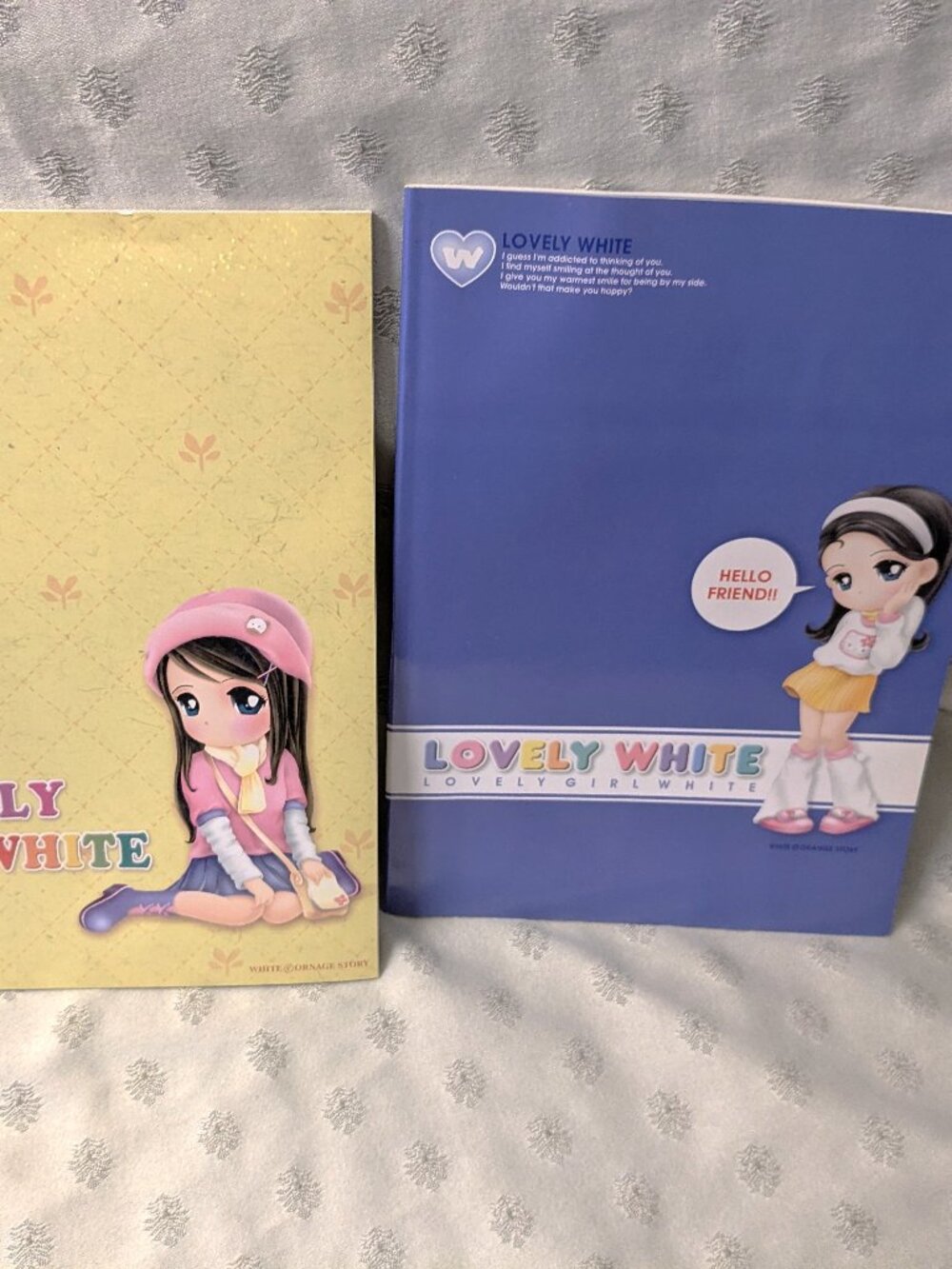 Vintage Unused Lovely White Orange Story (Ornage) Notebooks from 2000